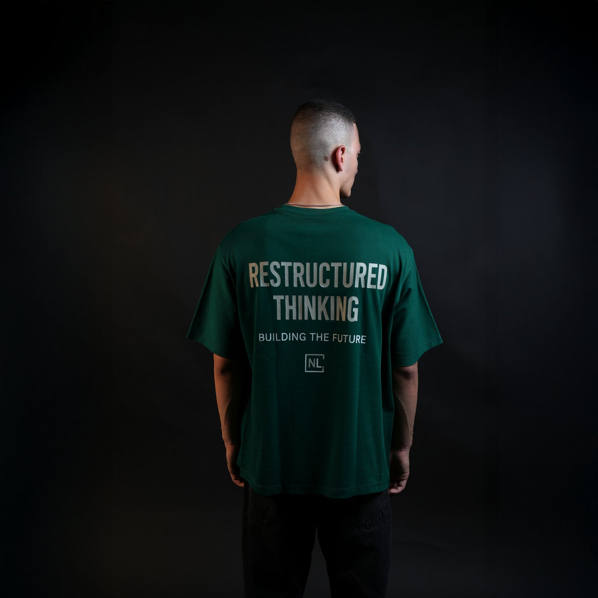 Northline Restructured Thinking Tee green, side