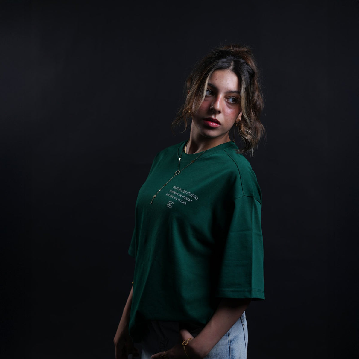 Northline Restructured Thinking Tee green, lifestyle