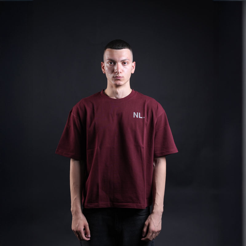Northline Dept. Tee Burgundy Boxy Fit, view 1