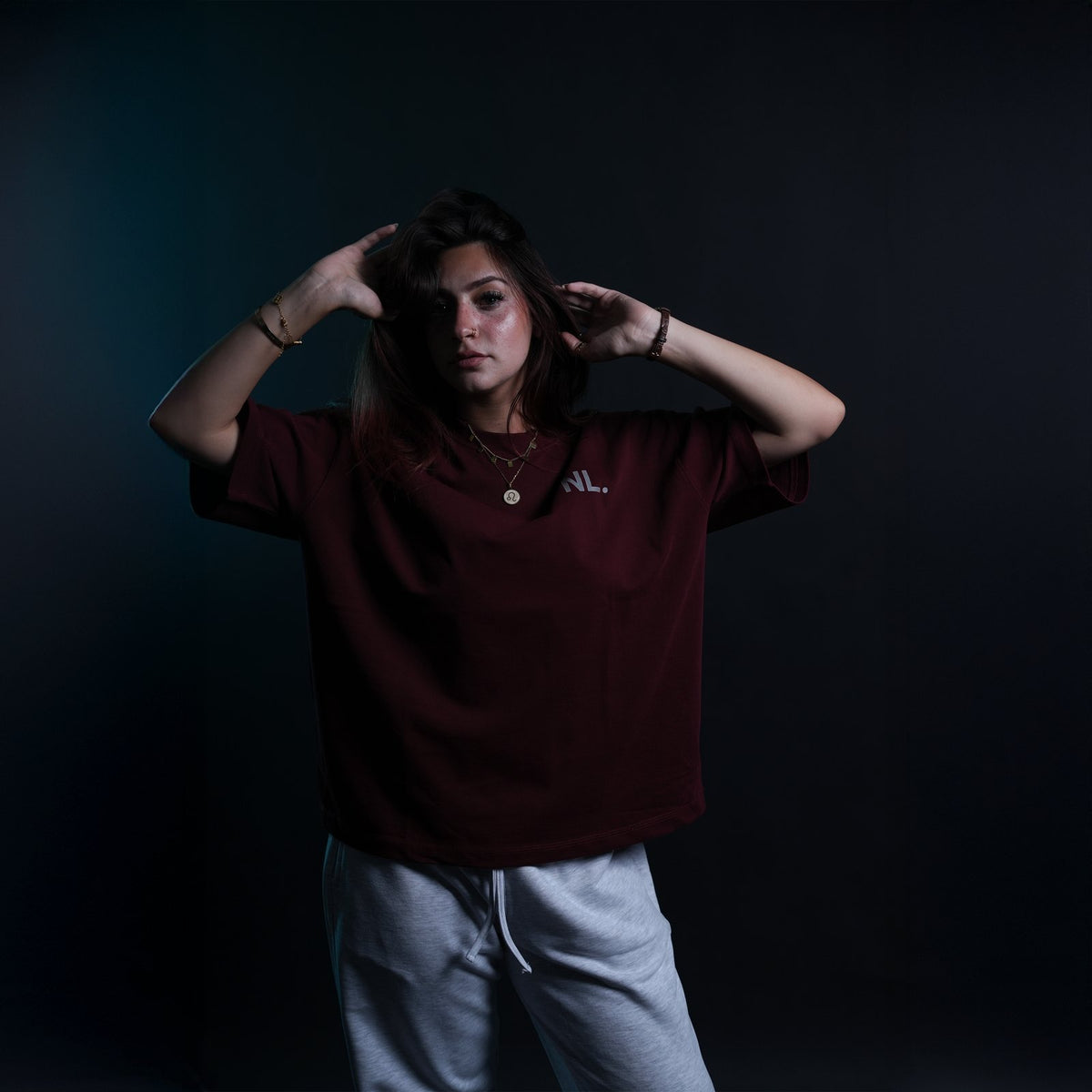 Northline Dept. Tee Burgundy Boxy Fit, view 2