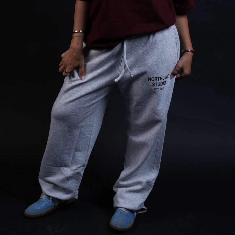 Northline Grey Wide Leg Sweatpants, view 1