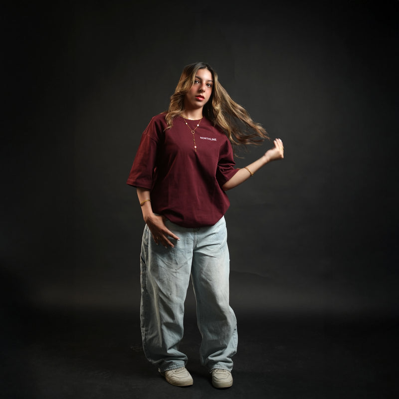 Northline Everyday Uniform Tee Burgundy, view 1