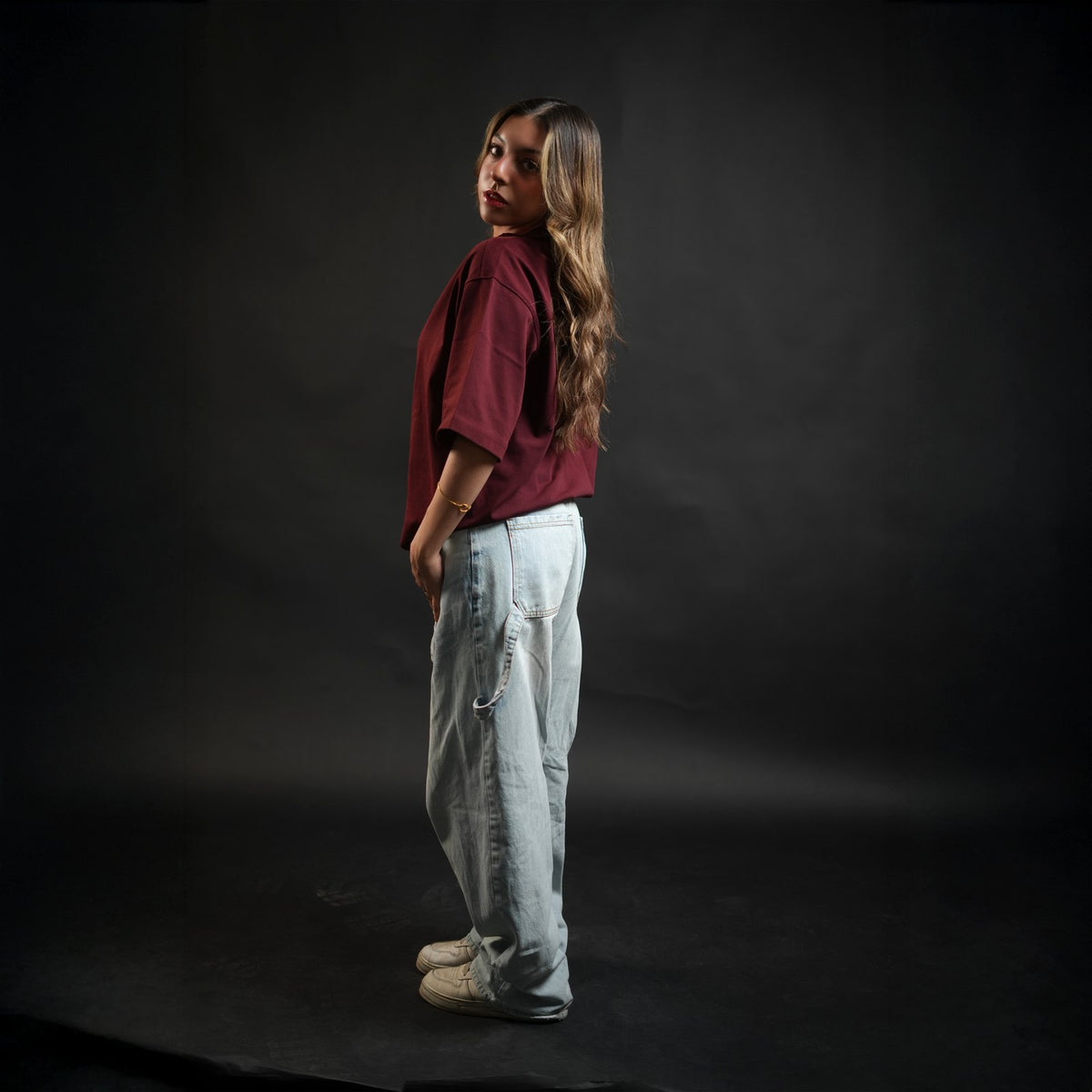 Northline Everyday Uniform Tee Burgundy, view 5