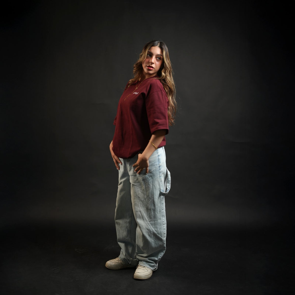 Northline Everyday Uniform Tee Burgundy, view 6