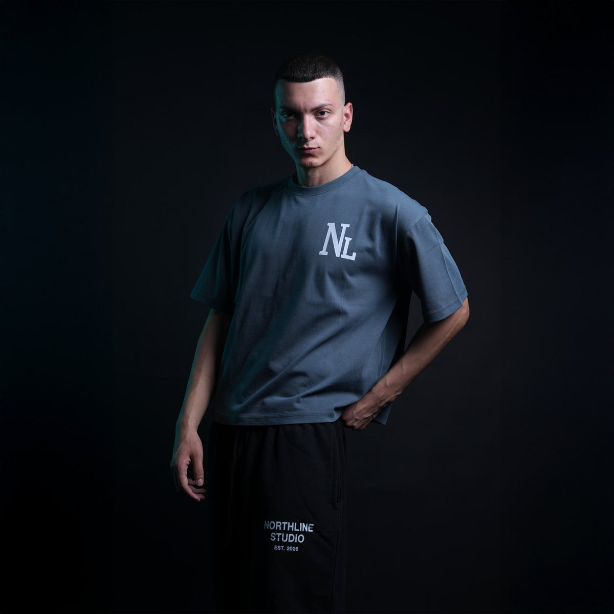 Northline NL Studio Tee Grey Boxy Fit, view 1